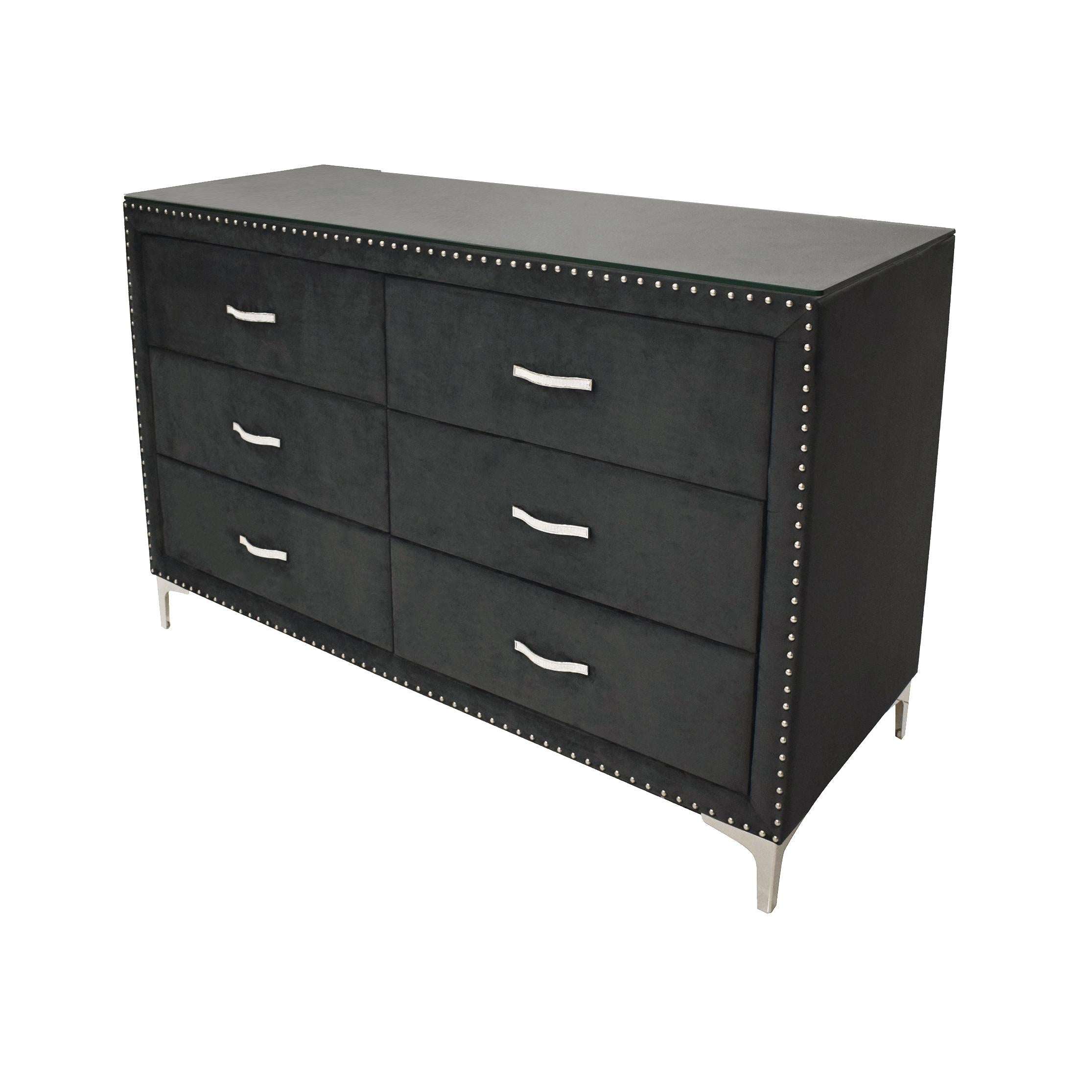 Crown Mark Lucinda B9265-1 Dresser - Black IMAGE 1